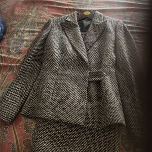 Women's Black and White Tweed Jacket